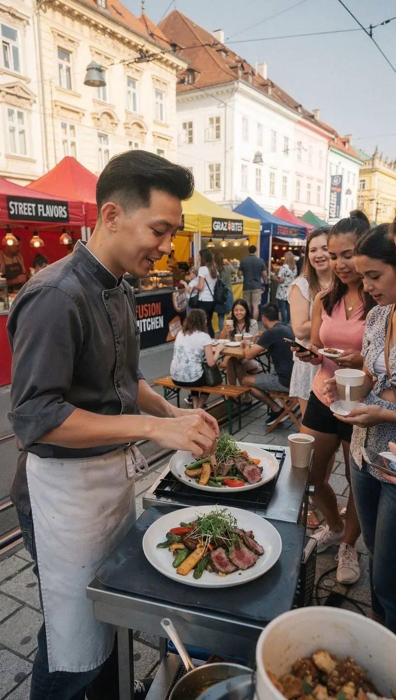 Ein festlicher Teller mit einer Auswahl an MeeresfrГјchten, kunstvoll auf einem Bett aus Algen drapiert.