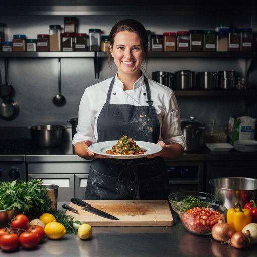 Ein stilvolles Arrangement von Käse und Obst auf einem Holzbrett, kunstvoll drapiert.